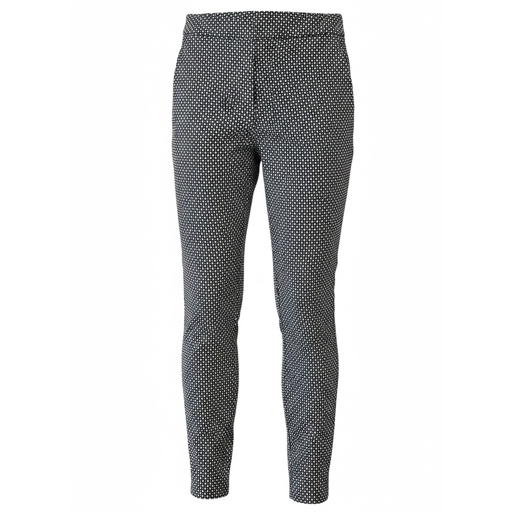 Lila Rose Womens Black White Geometric Diamond‎ Print Slim Ankle Pants Size 8